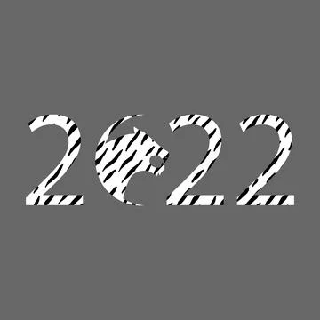 Vector tiger 2022. Year of the tiger 2022. Stock Illustration