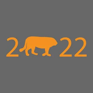 Vector tiger 2022. Year of the tiger 2022. Stock Illustration