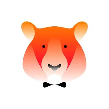 Vector tiger in gradient style. Digital art Stock Illustration