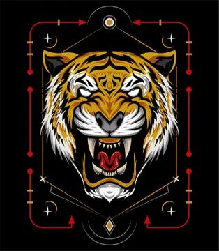 Vector tiger illustration Stock Illustration