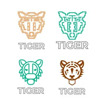 Vector tiger logo design Stock Illustration