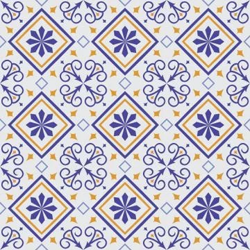 Vector tile seamless pattern background. Stock Illustration