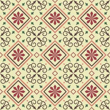 Vector tile seamless pattern background. Stock Illustration