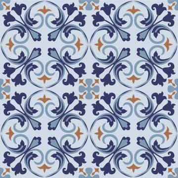 Vector tile seamless pattern background. Stock Illustration