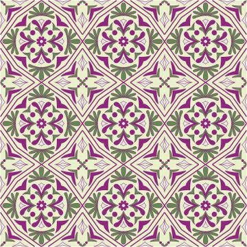 Vector tile seamless pattern background. Stock Illustration