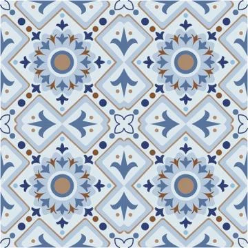 Vector tile seamless pattern background. Stock Illustration