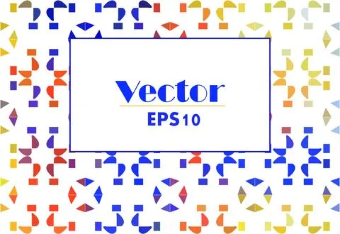 Vector tiled blue-orange ornament on a white background Illustrazione stock