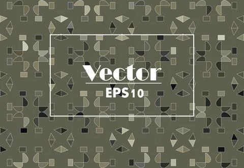 Vector tiled gray-brown ornament on a gray background Stock Illustration