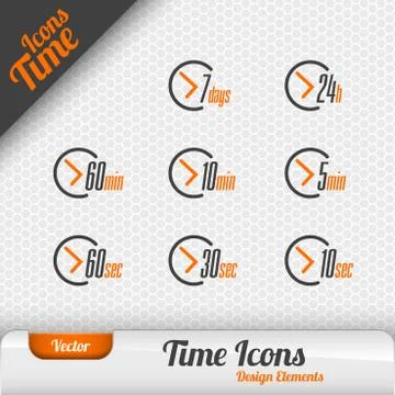 Vector Time Icons Illustrazione stock