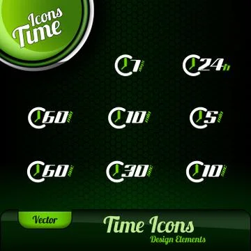 Vector Time Icons Stock Illustration