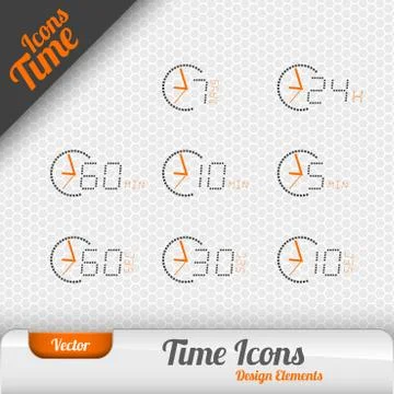 Vector Time Icons Stock Illustration
