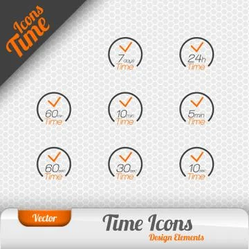 Vector Time Icons Stock Illustration