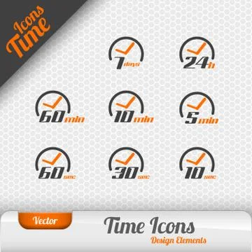 Vector Time Icons Stock Illustration