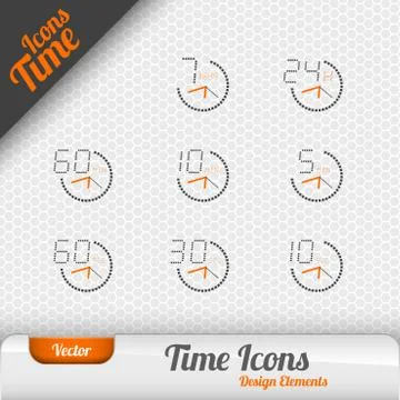 Vector Time Icons Stock Illustration