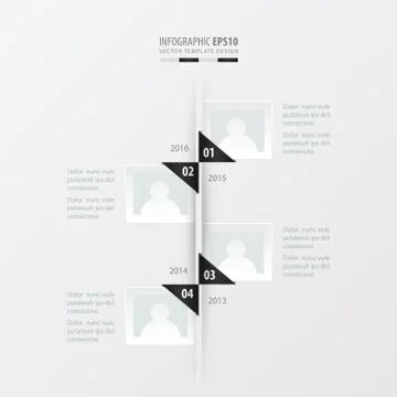 Vector timeline  black and white color Stock Illustration