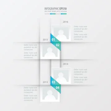 Vector timeline design  blue gradient color Stock Illustration