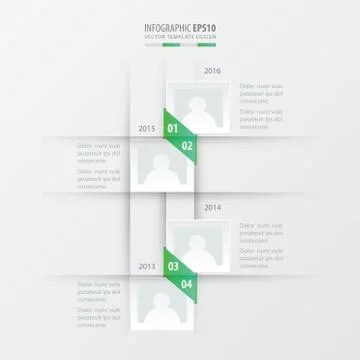 Vector timeline design  green  gradient color Illustrazione stock