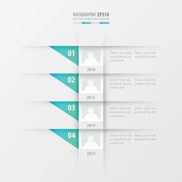 Vector timeline design template  blue gradient color Stock Illustration
