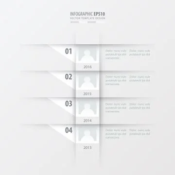 Vector timeline design template white color Stock Illustration