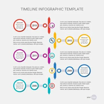 Vector timeline design of your company history イラスト素材