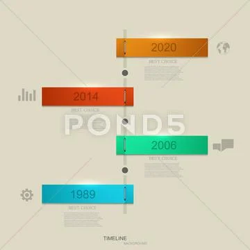 Vector timeline infographic element design. Stock Illustration