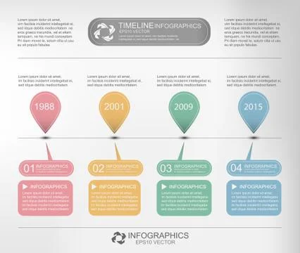 Vector timeline infographic Stock Illustration
