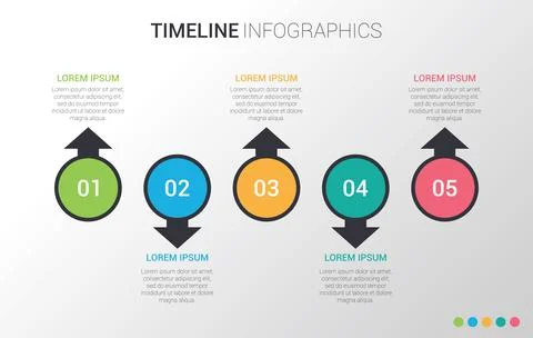 Vector timeline infographic template. Stock Illustration