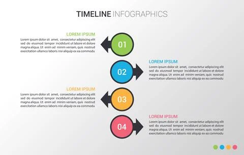 Vector timeline infographic template. Stock Illustration