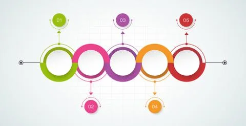 Vector timeline infographics design template Stock Illustration