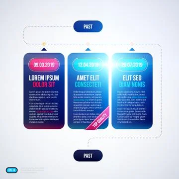 Vector timeline template on white background. EPS10 Stock Illustration