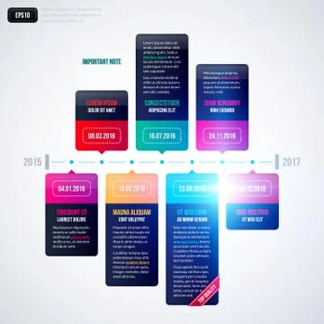 Vector timeline template on white background. EPS10 Stock Illustration