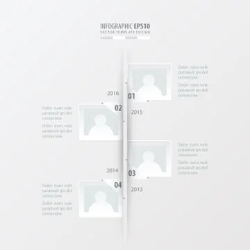 Vector timeline  white color Stock Illustration