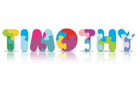 Vector timothy written with alphabet puzzle Stock-Illustration