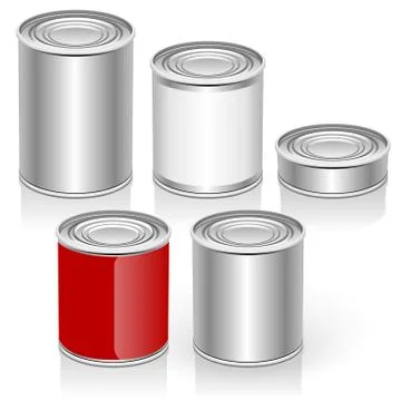 Vector Tincan set Stock Illustration