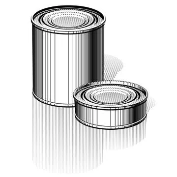 Vector Tincan set Stock Illustration
