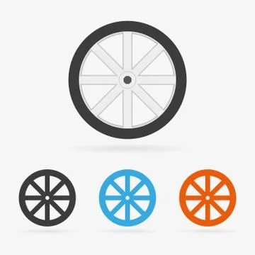 Vector tire icons Stock Illustration