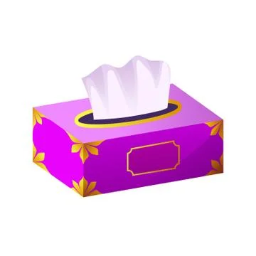 Vector Tissue box flat icon Stock Illustration