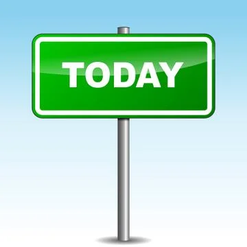 Vector today signpost Stock Illustration