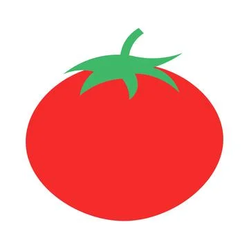 Vector tomato icon on white background Stock Illustration