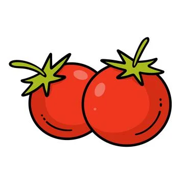 Vector tomatoes. The stylized tomato is isolated. The tomato icon. Ketchup Stock Illustration