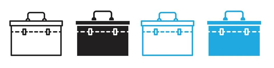 Vector Toolbox Icons for Maintenance and Repair in Construction Projects Stock Illustration