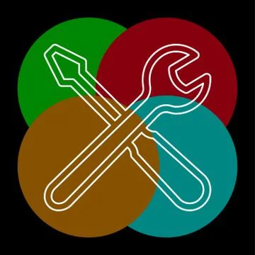 Vector tools sign - maintenance symbol Stock Illustration