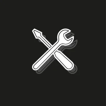Vector tools sign - maintenance symbol - repair sign Stock Illustration