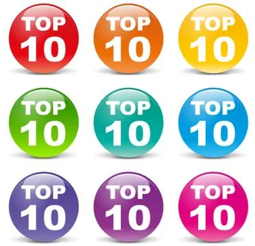 Vector top ten icons Stock Illustration