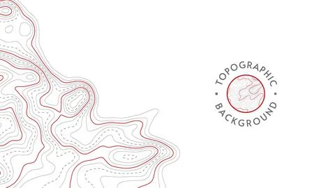 Vector topographic pattern texture. Grey contours geographic mountain topography Illustrazione stock