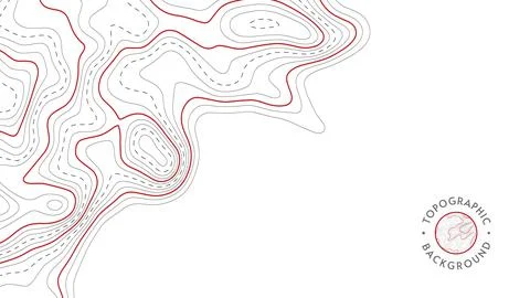 Vector topographic pattern texture. Grey contours geographic mountain topography Illustrazione stock
