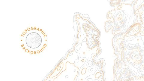 Vector topographic pattern texture. Grey contours geographic mountain topography Stock Illustration