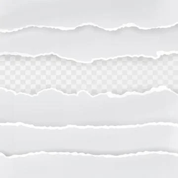 Vector torn hole in sheet of paper. Transparent background of resulting windo Illustrazione stock