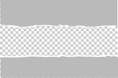 Vector torn Paper, Half Page at Transparent Effect Background Stock Illustration