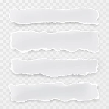 Vector torn paper pieces. Transparent background. Template paper design. Stock Illustration